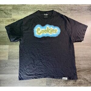 Cookies Shirt Mens XL Black Cloud Logo Graphic Tee T-Shirt Streetwear SF